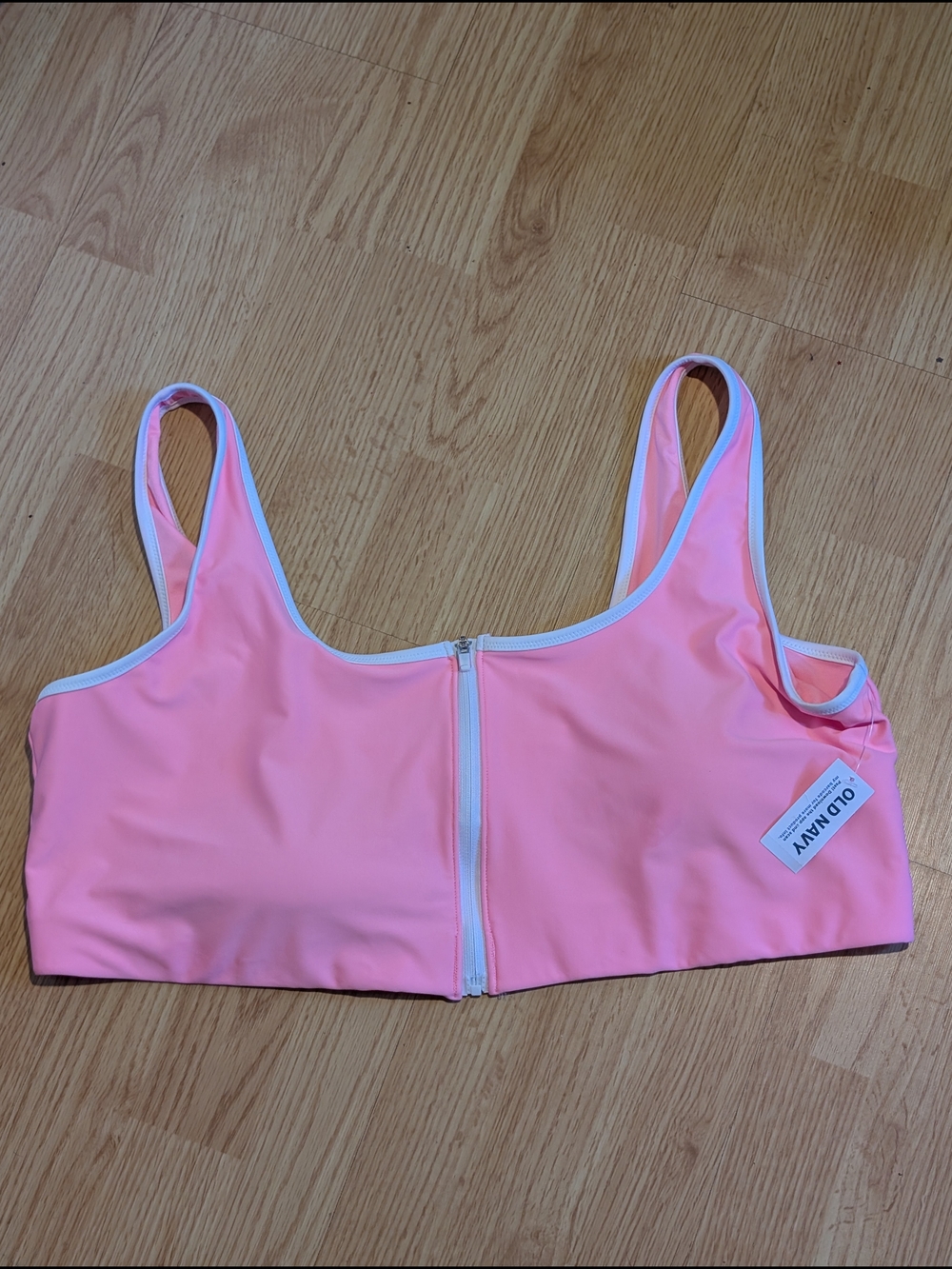 Old Navy Pink Front-Zip Sports Bra